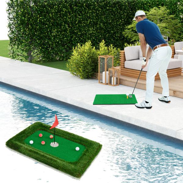 Picture of Costway SP38334 37.5 x 25.5 in. Floating Golf Chipping Green Mat for Pool