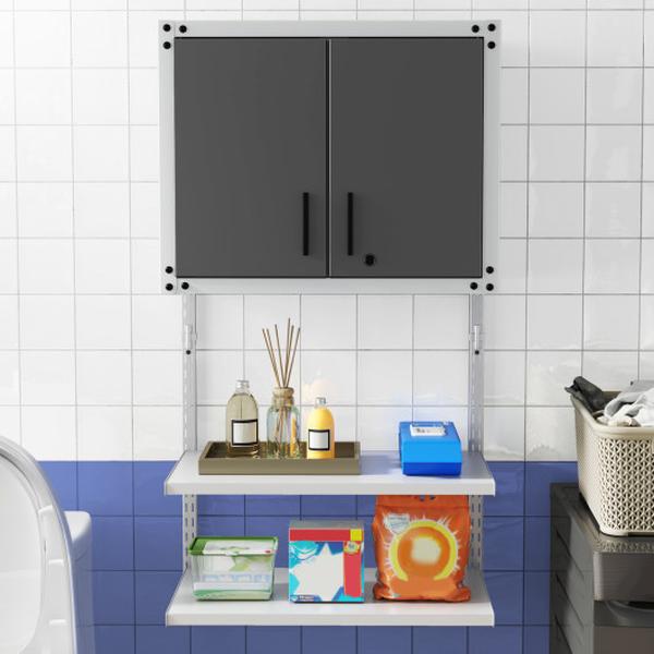 TA10076 Metal Wall Cabinet with Lock & 3 Adjustable Shelves