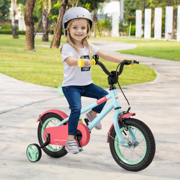 TS10177BL-12 Kids Bike with Adjustable Handlebar & Saddle, Blue - 12 in.