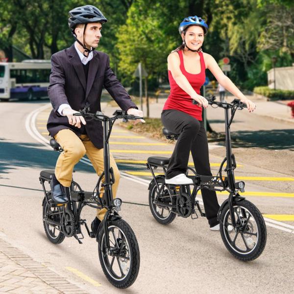SP38244US Folding Electric Bicycle with 500W Brushless Motor & Dual Disk Brakes