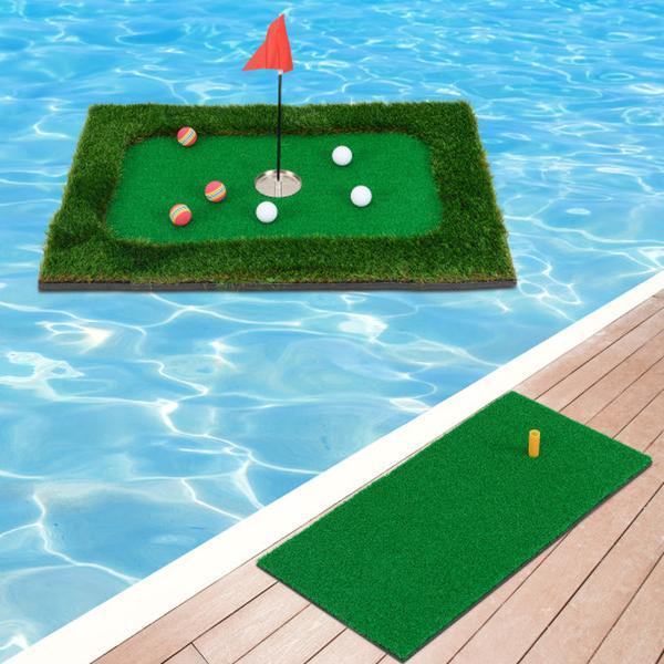 Picture of Costway SP38335 Green Floating Golf with 6 Balls & Flag for Pool