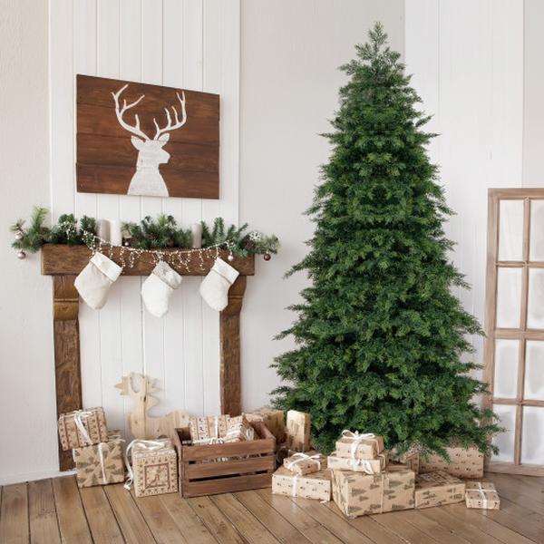 Picture of Costway CM24780-S Artificial Green Hinged Holiday Christmas Tree with 721 Lush Branch Tips - 6 ft.