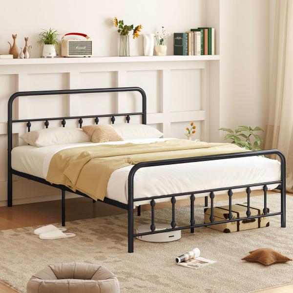 Picture of Costway HU10840DK-Q Bed Frame with Headboard & Under Storage&#44; Black - Queen Size