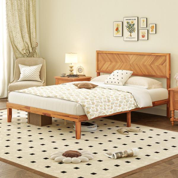 HU10859NA-Q Bed Frame with Headboard & Storage Space - Queen Size