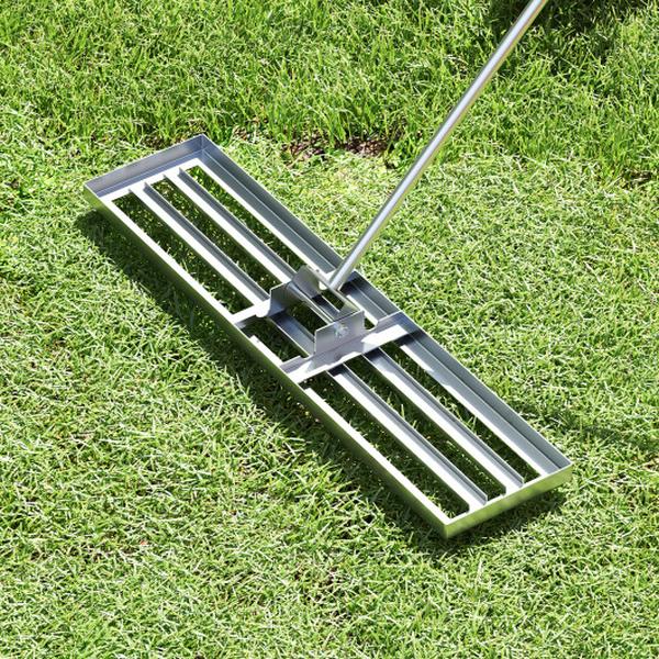 GT4044SL 42 x 10 in. Lawn Leveling Rake with Ergonomic Handle - Silver