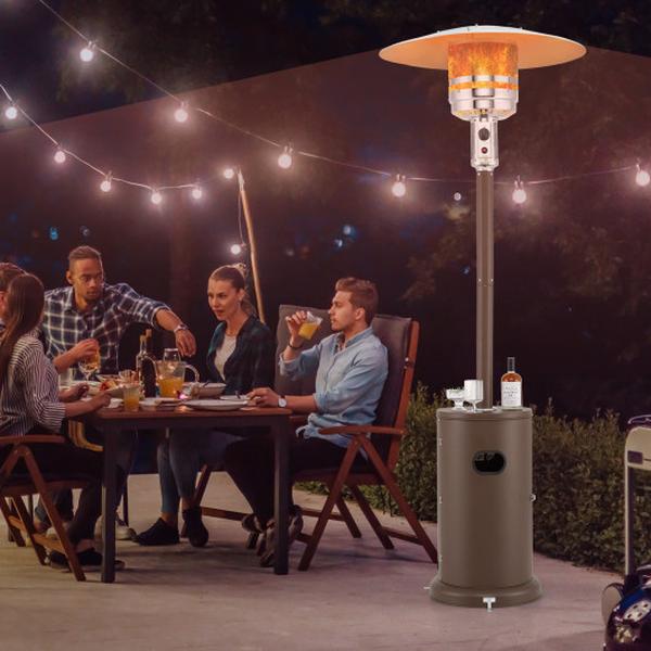 NP11996CF 50000 BTU Propane Patio Heater with Round Table Design - Brown