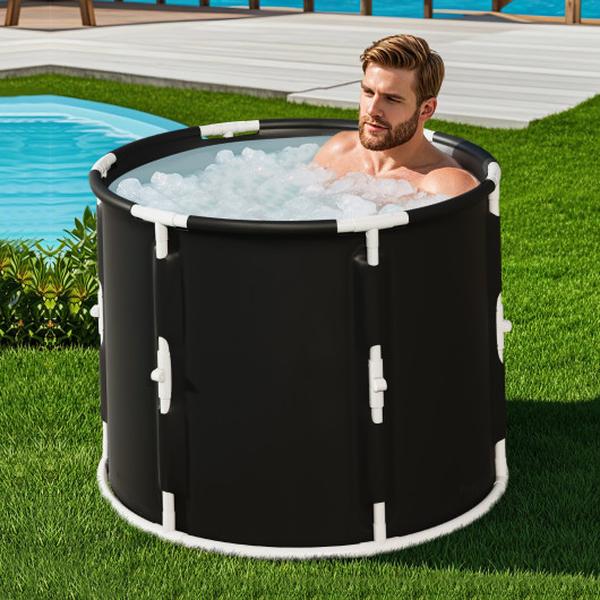 Picture of Costway NP12070 66 gal Foldable Ice Bath Tub with Lid for Adult