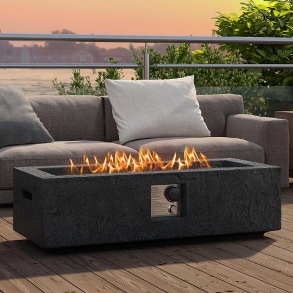 NP12082 42.5 in. 50000 BTU Fire Pit Table Set with Stainless Steel Burner