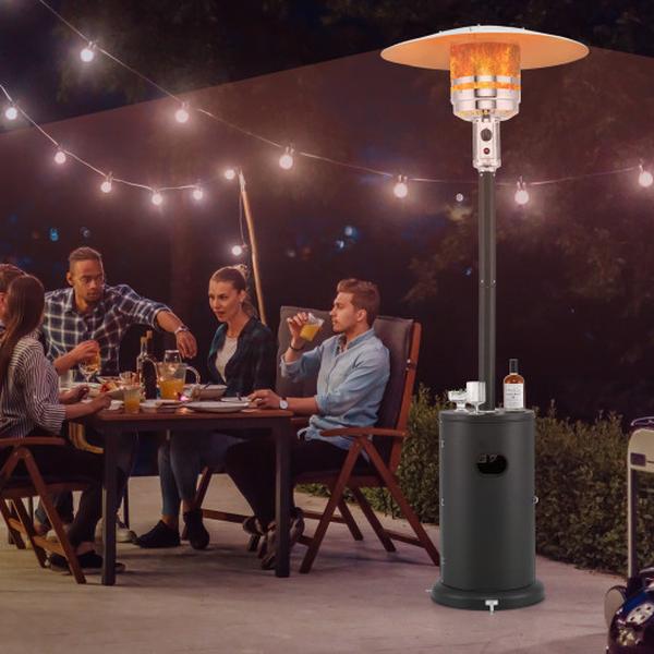 NP11996BK 50000 BTU Propane Patio Heater with Round Table Design - Black