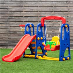 TY325114 3-in-1 Junior Children Climber Slide Playset