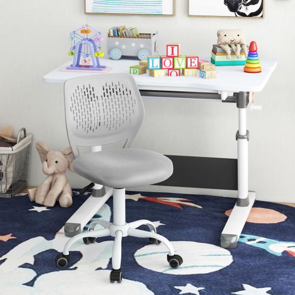 CB10580GR Ergonomic Children Study Chair with Adjustable Height - Gray