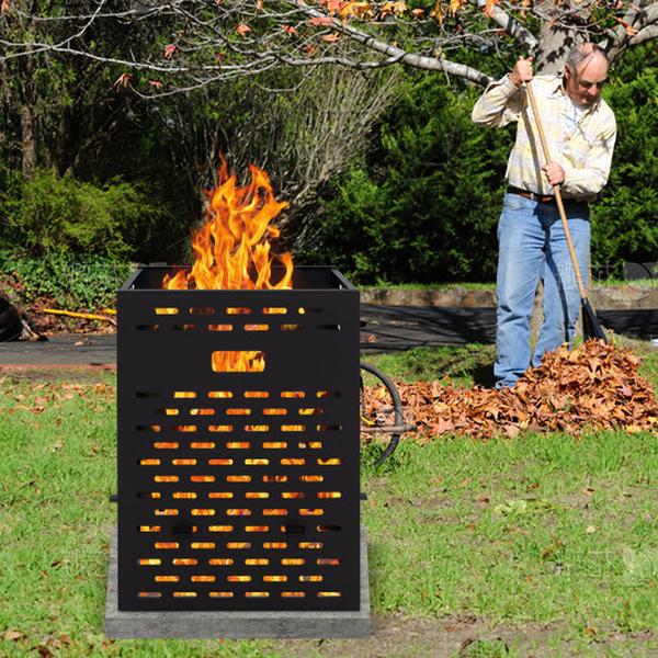 NP11940 30 in. Ultra Thick Burn Barrel with Venting Patterns & 4 Cross Braces