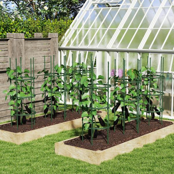 GT4355 60 in. Adjustable Tall Plant Support Trellis for Climbing Plants - Pack of 3