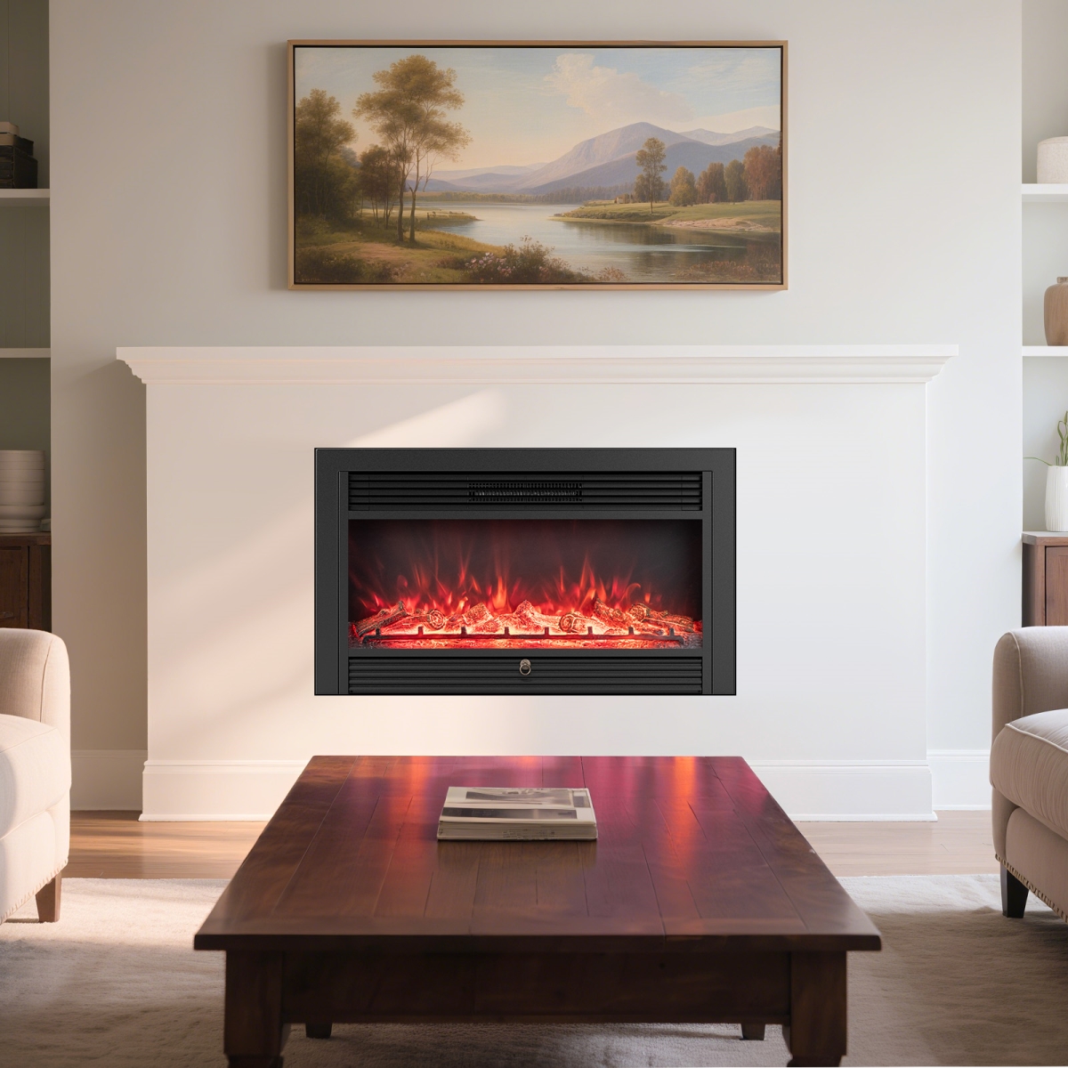 FP11001US-36 36 in. Electric Insert Recessed Fireplace Heater - 1500W