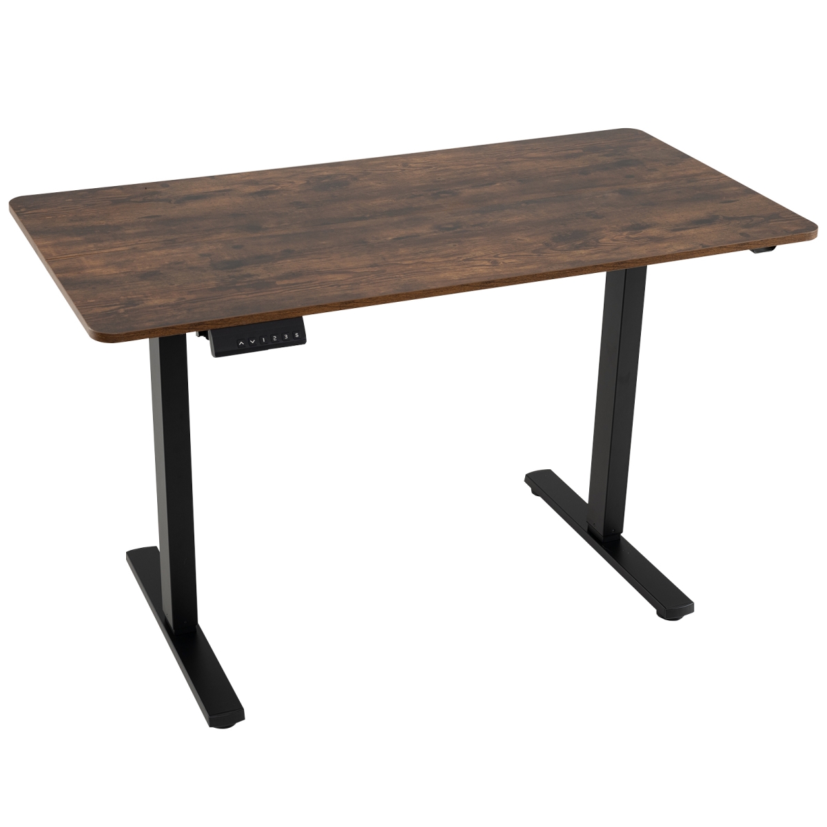 CB10905US-CF 48 x 24 in. Ergonomic Electric Standing Desk with 3 Memory Settings for Home Office - Rustic Brown