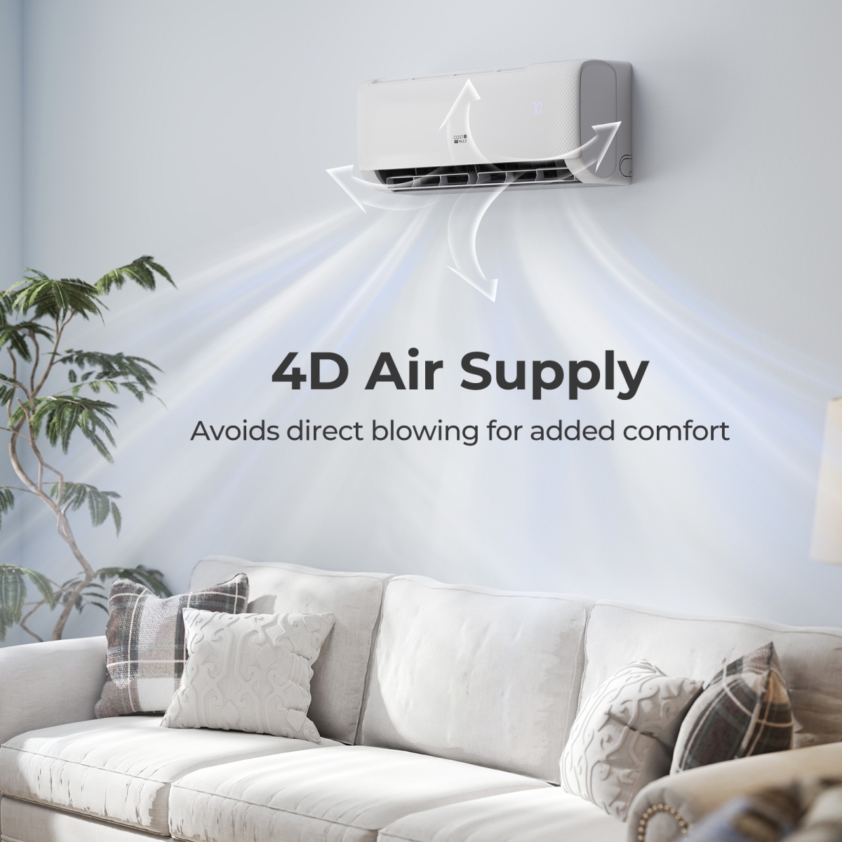 FP10899US-WH- Airtural Series 9100 BTU 20.5 SEER2 Wi-Fi Enabled Mini Split AC 115V Compatible with Alexa