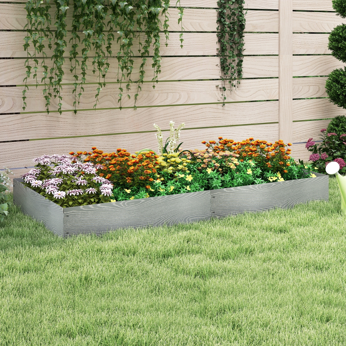 NP12639 20 ft. Galvanized Metal Landscape Edging for Lawn Yard - Pack of 6