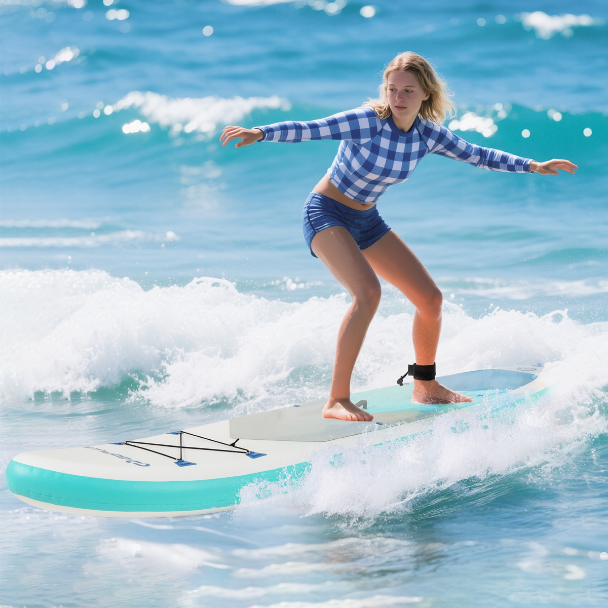 SP38420-L 11 ft. Premium SUP Inflatable Stand Up Paddle Board with Accessories - Large