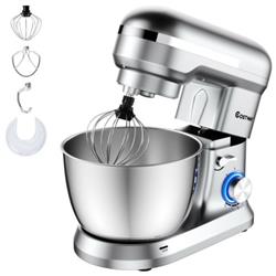 Picture of Total Tactic EP24940US-SL 4.8 qt. 8-Speed Electric Food Mixer with Dough Hook Beater-Silver