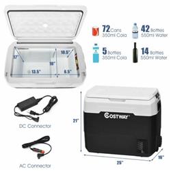 Picture of Total Tactic EP24943WH 53 qt. Portable Dual-Zone Car Refrigerator, White