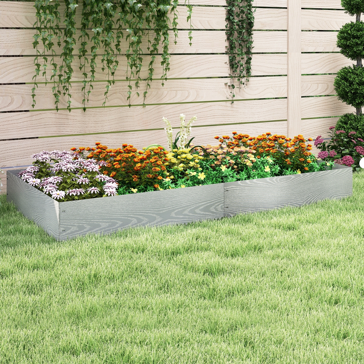 NP12640 20 ft. Galvanized Metal Landscape Edging for Lawn - Pack of 6