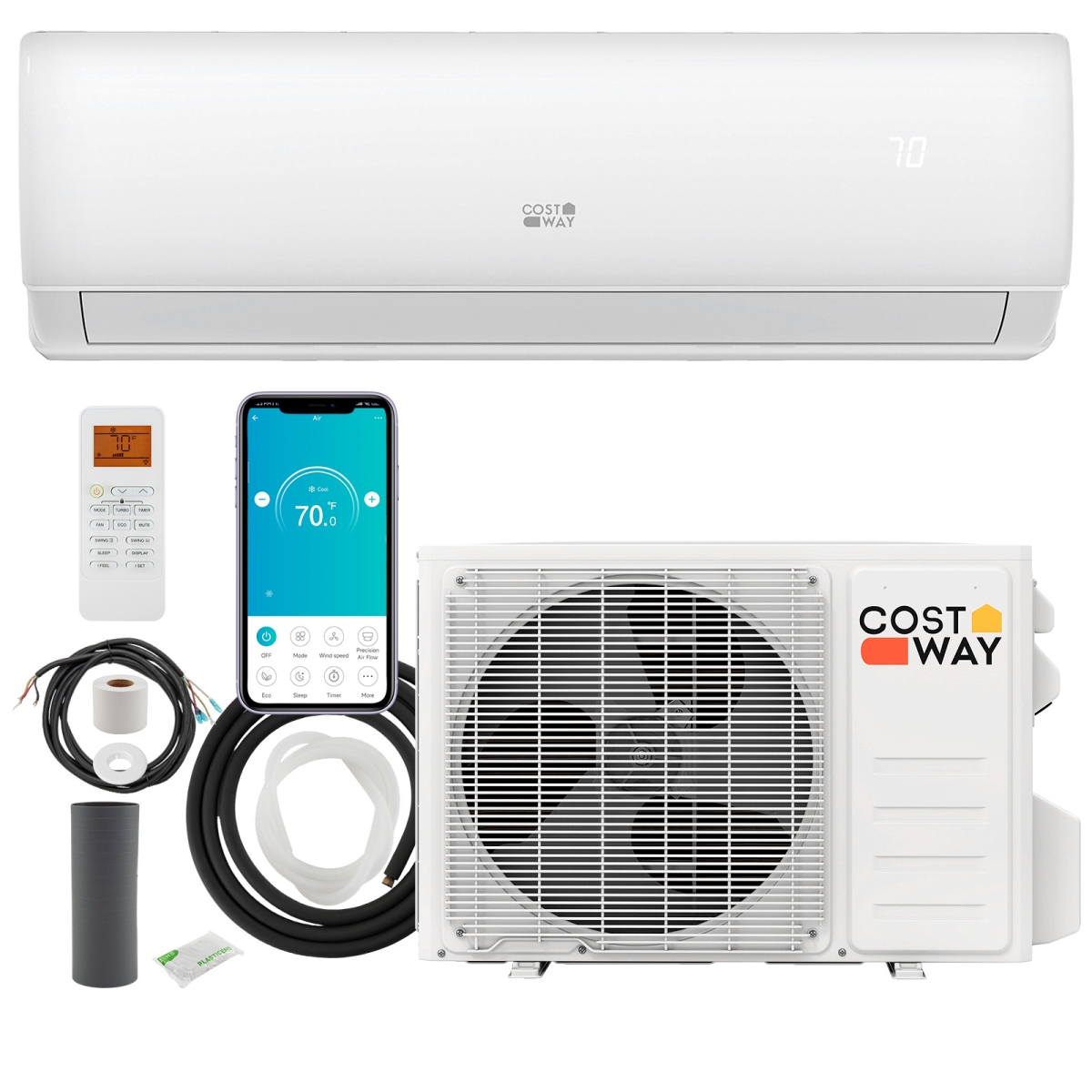 FP10995US-WH- 11500 BTU 115V Mini Split Air Conditioner & Heater Pump System Wi-Fi Enabled