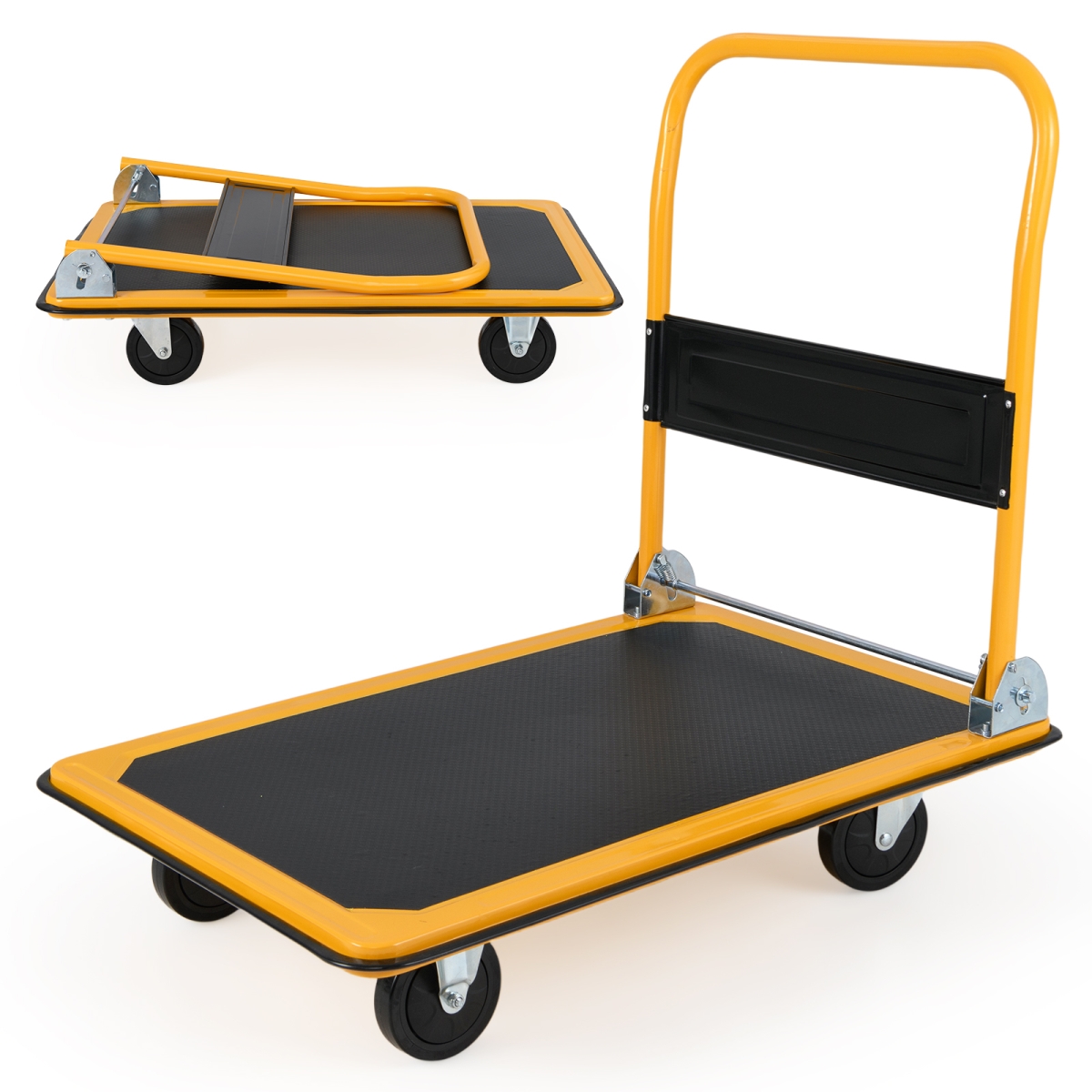 TL35298DK Folding Platform Cart Dolly Hand Truck - Black