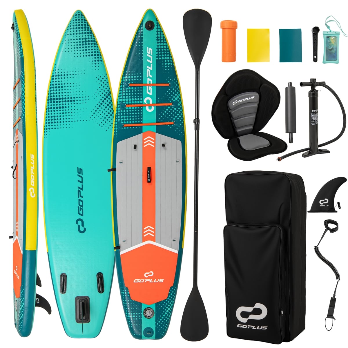 SP38423-L 11 ft. Inflatable Stand Up Paddle Board with Kayak Seat for Adults - Large
