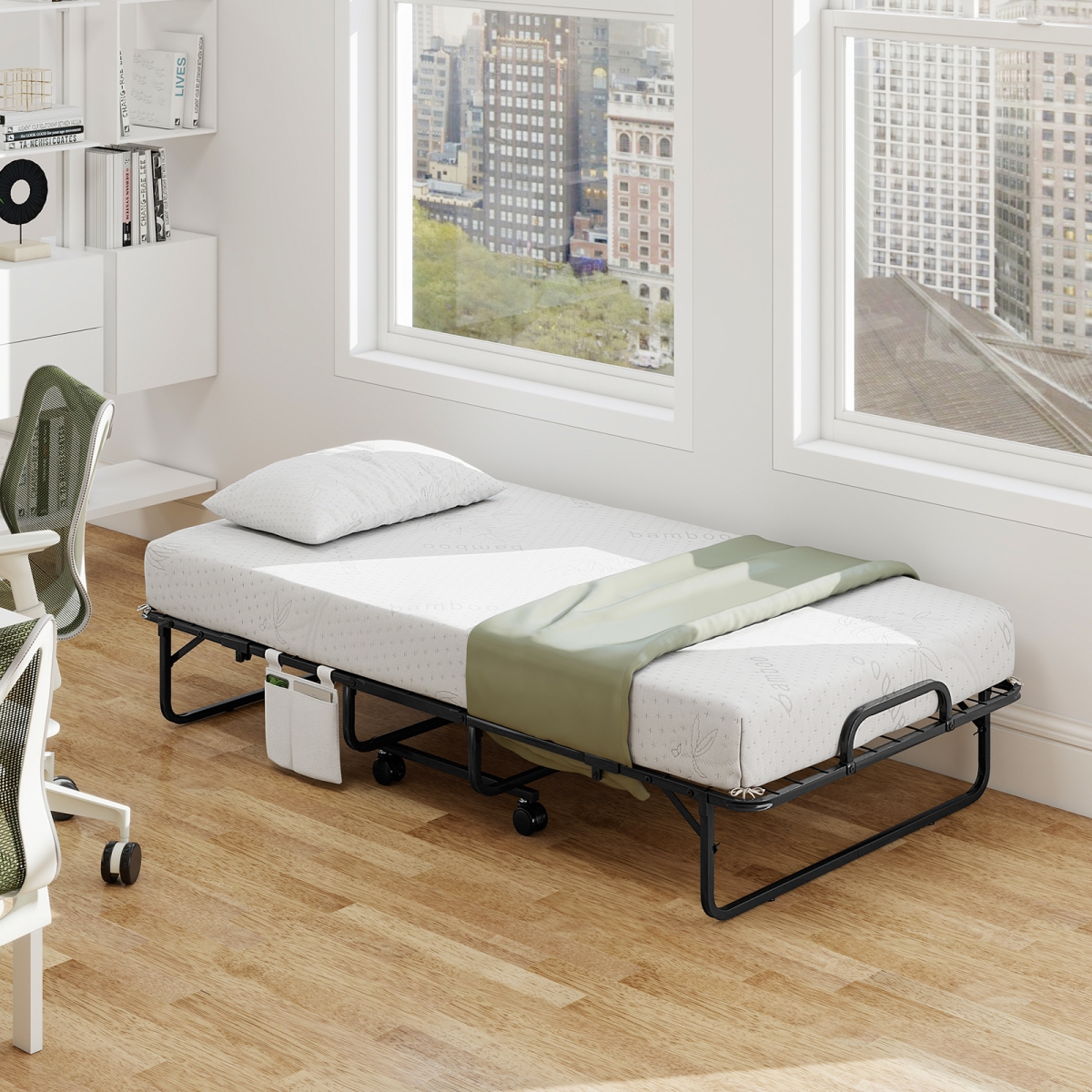 HU11041 Twin Size Folding Bed with 5 in. Mattress