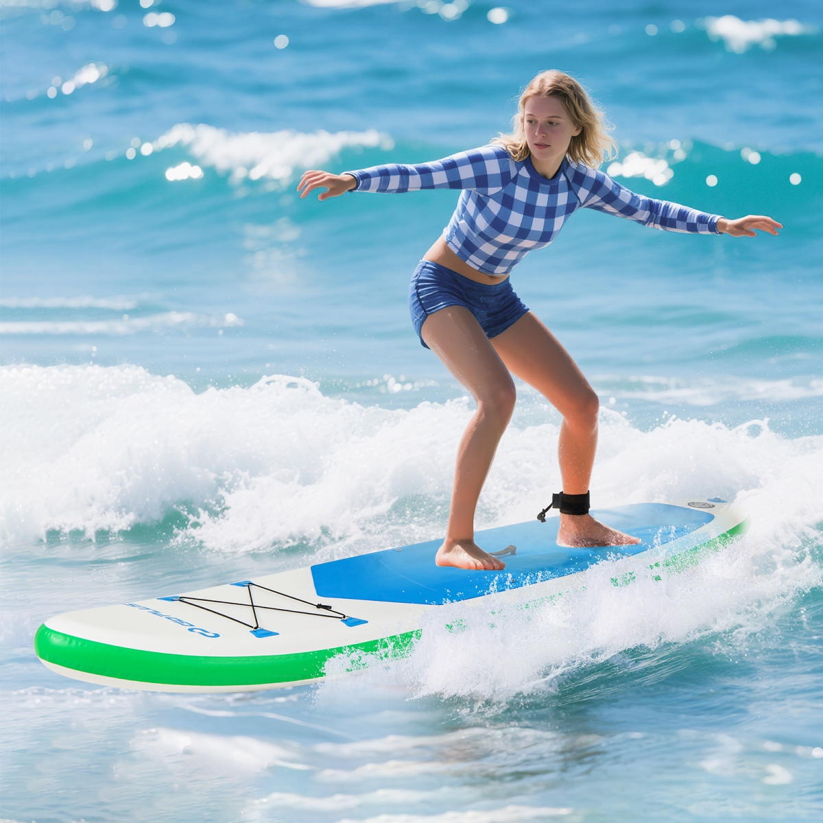 SP38419-L 11 ft. Premium SUP Inflatable Stand Up Paddle Board with Accessories & Repair Kit - Large