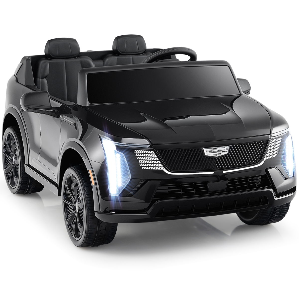 TQ10373US-DK 24V Ride on Truck 2-Seater Licensed Cadillac with Remote Control - Black