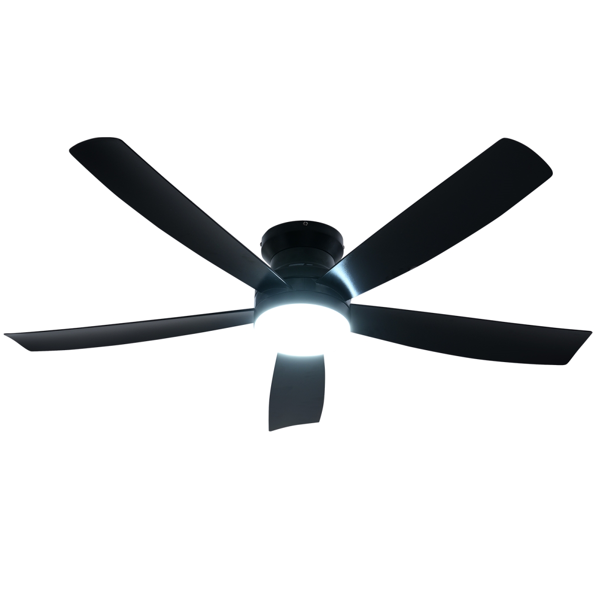 EU10177US-BK 52 in. Ceiling Fan with Lights & Remote Control with 6 Speeds, Black