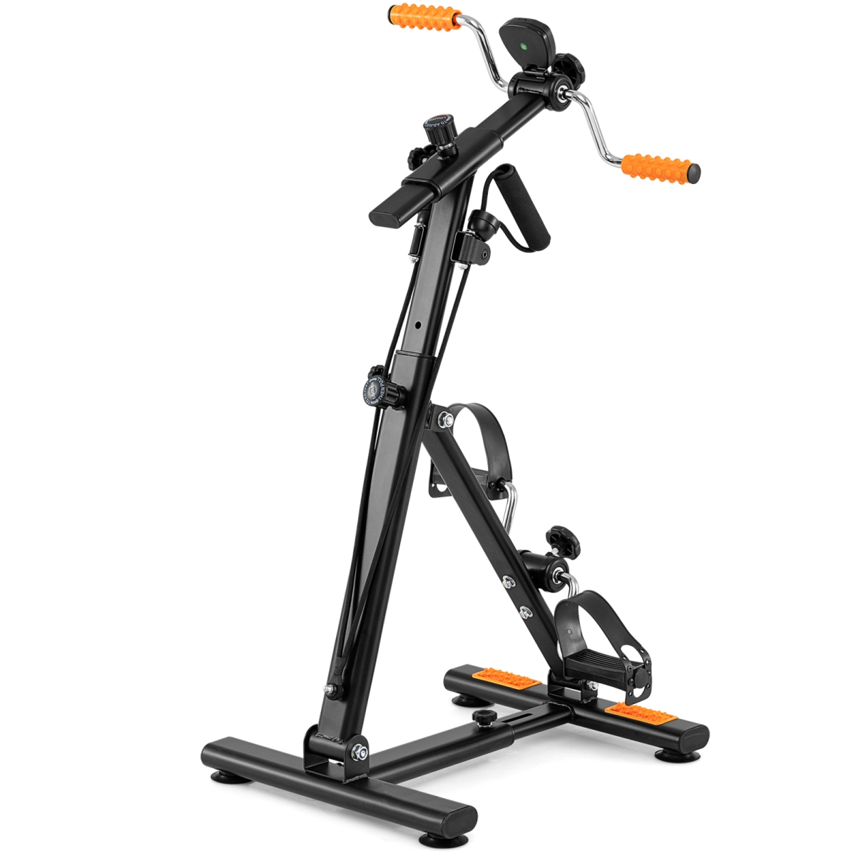 FH10112YE Pedal Exerciser with Adjustable Resistance for Arm & Leg Workout, Orange