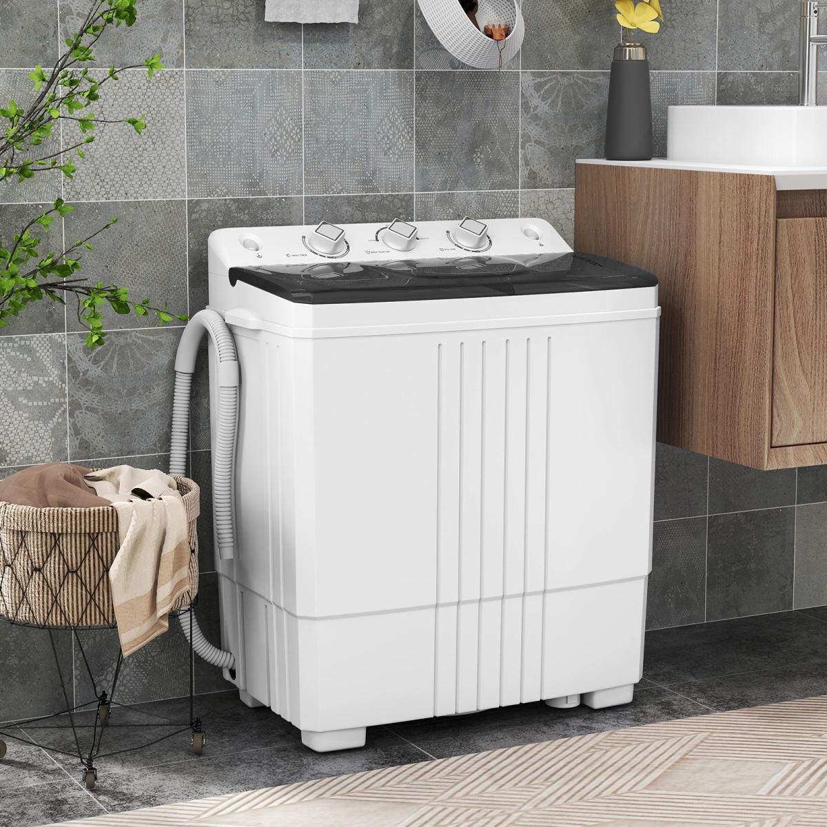FP11048US-DK Portable Washing Machine for Dorms & Apartment, Black