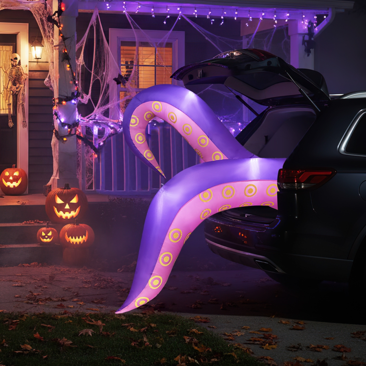 CM25248US 6.5 ft. Inflatable Tentacles with LED Lights & Suction Cups, Multi Color
