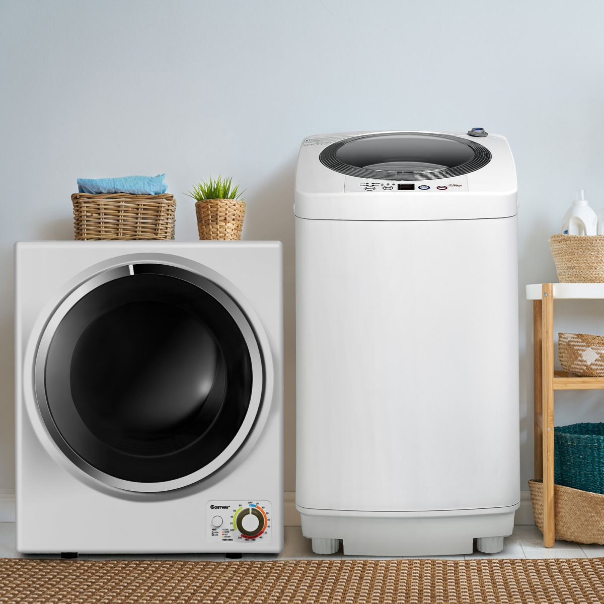 FP11047US-WH-FP10394 Electric Laundry Dryer & Full-Automatic Washing Machine Combo