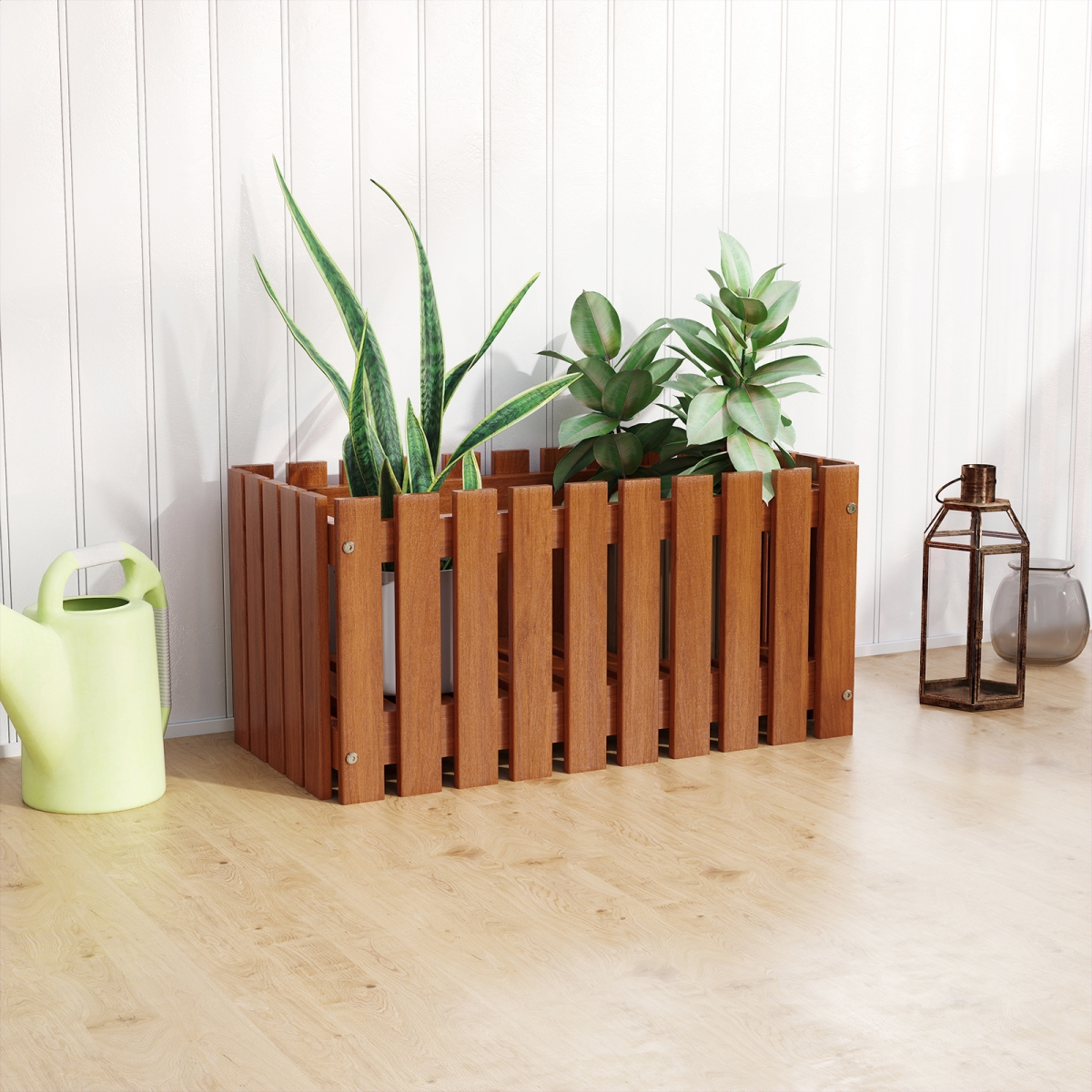 GT4573 Solid Wood Raised Garden Bed for Flower & Vegetable, Natural