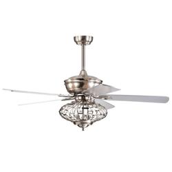 Picture of Total Tactic ES10055US-SL 52 in. Ceiling Fan with Wooden Blade & Remote Control&#44; Silver