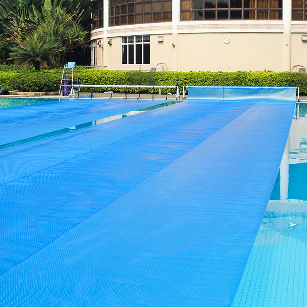 NP10869-24 12 x 24 ft. Rectangle Swimming Pool Cover - 12 Mil Heat-Retaining Solar Blanket with Carrying Bag, Blue
