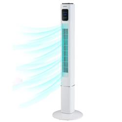 Picture of Total Tactic ES10144US-WH 48 in. Portable Oscillating Standing Bladeless Tower Fans with 3 Speeds Remote Control&#44; White