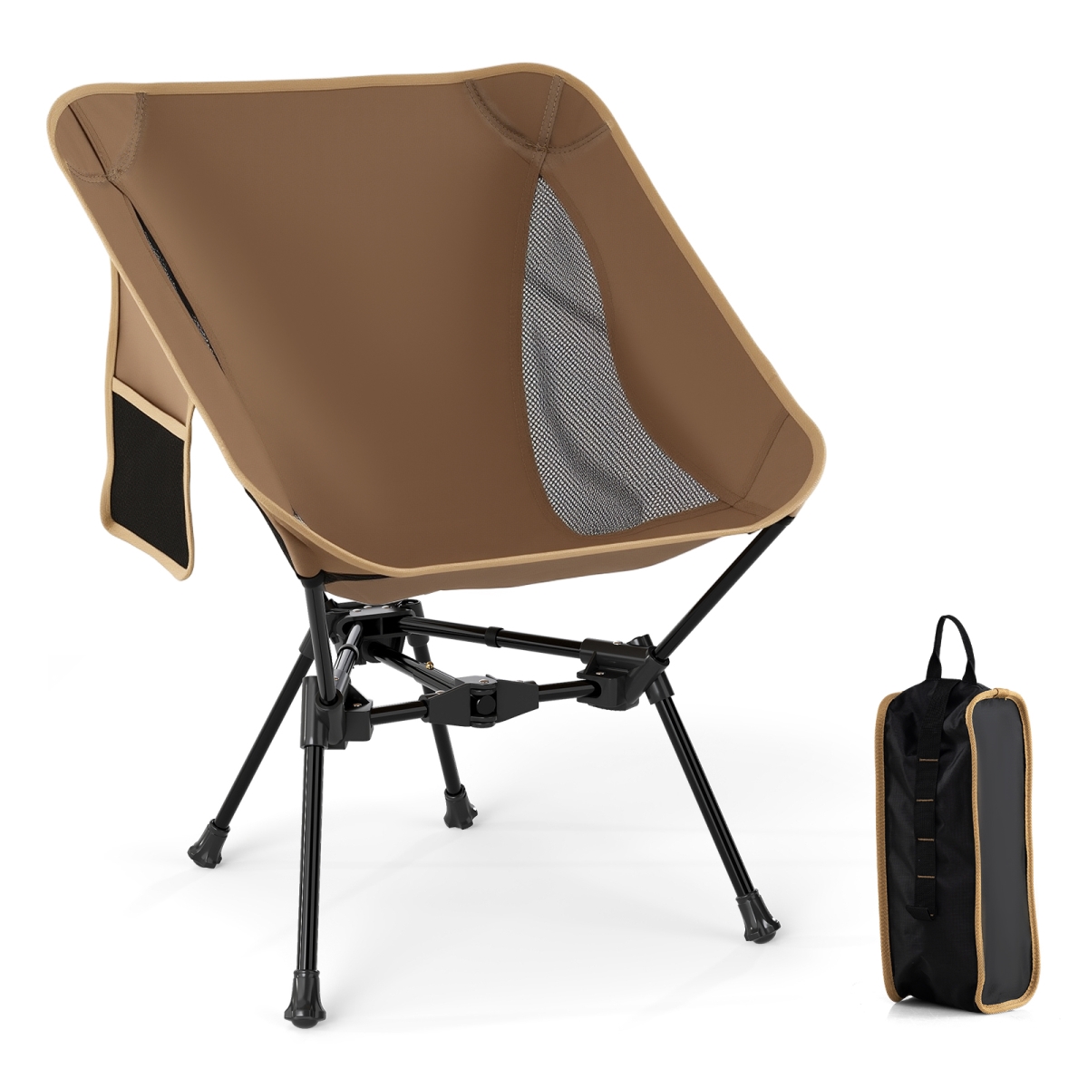 NP12486CF Portable Camping Chair with Compact Carrying Bag, Coffee