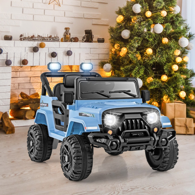 TE-TQ10303US-NY 12V Kids Ride-On Truck - Electric Car for 3-Year-Olds, Navy