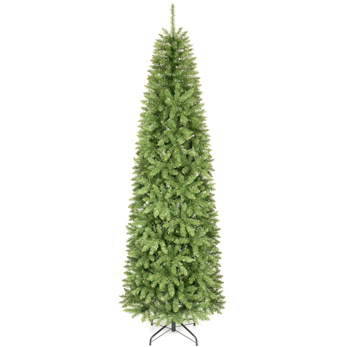 CM25861-S 7.5 ft. Artificial Pencil Christmas Tree with Full Branch Tips & Folding Metal Stand