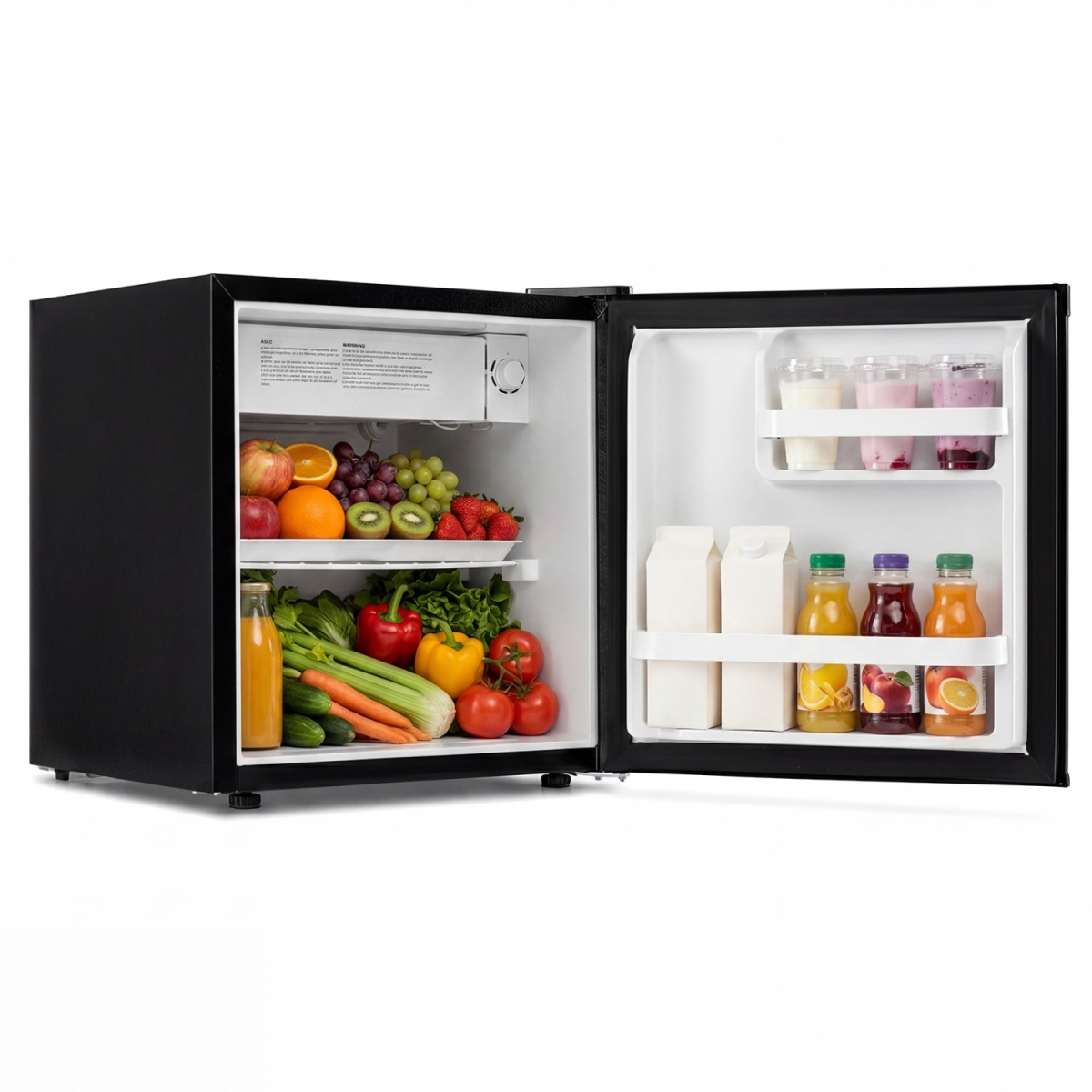 EP25975US-BK Compact Mini Fridge with 7-Level Adjustable Thermostat - Black