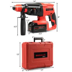 Picture of Total Tactic ET1366US 20V 3-Functions Cordless Electric Hammer Drill