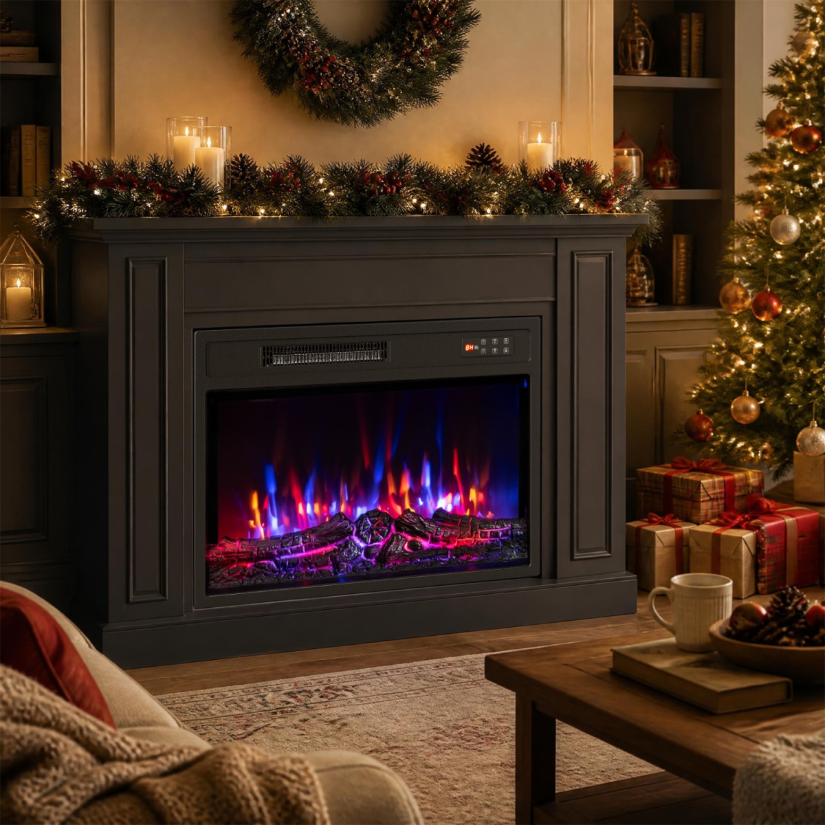FP11281US-23 750W Electric Fireplace Insert with Low Noise & Remote Control - 23 in.