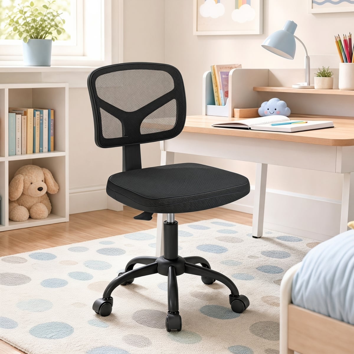 CB10961DK Kids Desk Chair with Adjustable Height - Black