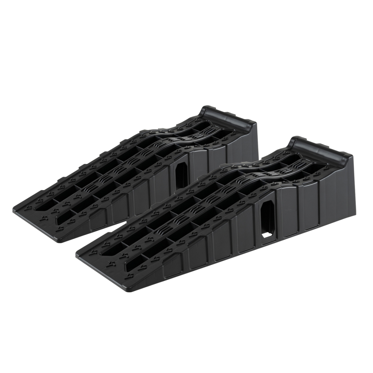 AU10115BK 6.4 in. Car Ramps 22000 lbs GVW Capacity Portable Vehicle Service Ramps - Black - Pack of 2