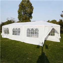 AP2064WH 30 x 10 ft. Outdoor Party Canopy Tent with 8 Walls, White
