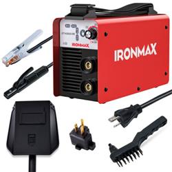 Portable IGBT Welding Machine with Electrode Holder & Earth Clamp, Red